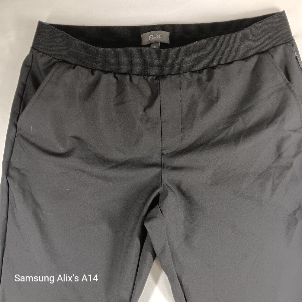 FLX  Womens Black Slouchy Relaxed Joggers Womens XL High Rise Yoga‎ Casual